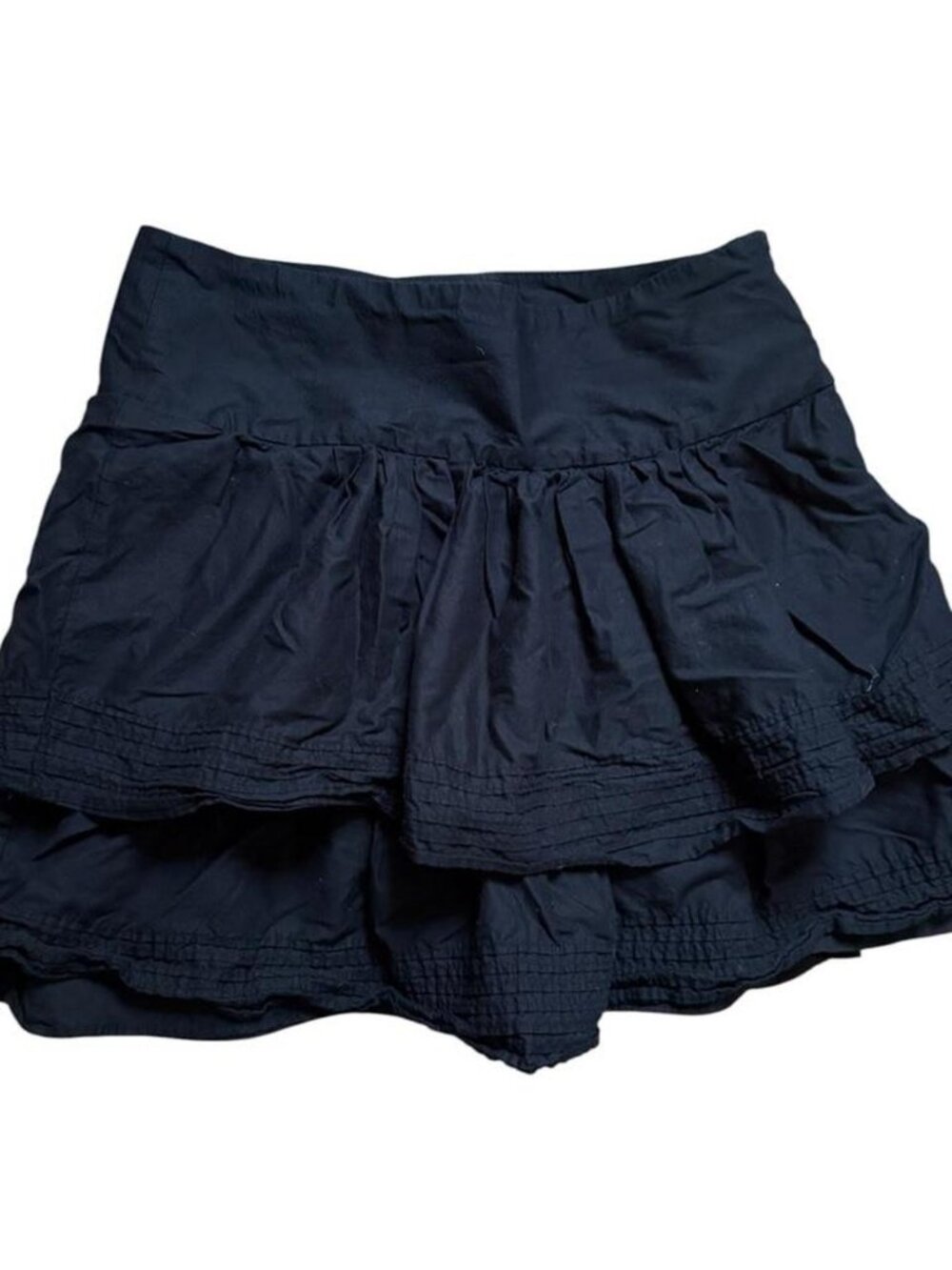 Vintage Banana Republic 100% Cotton Tiered Ruffle Mini Skirt, Size 6